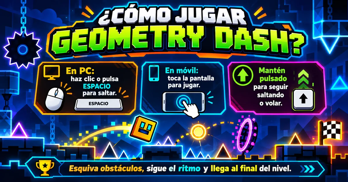 Como jugar Geometry Dash
